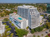 an aerial view of an apartment building in miami